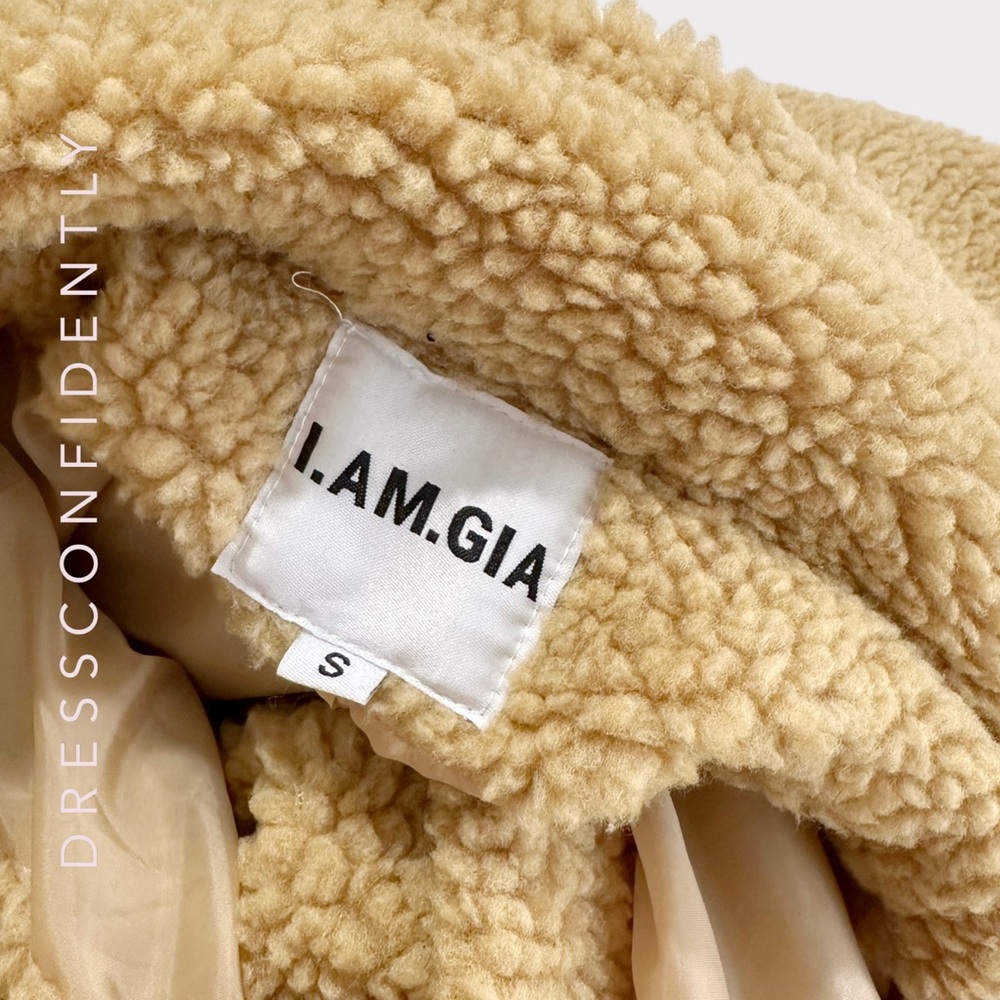 I.AM.GIA. Pixie Oversized Sherpa Teddy Coat - Camel - Picture 13 of 15